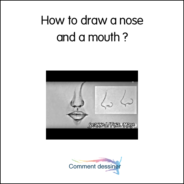 How to draw a nose and a mouth